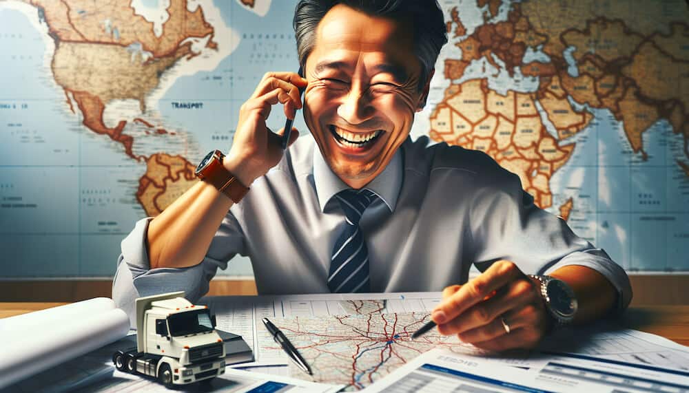 Conseiller Fast Move Benelux échangeant avec un client sur un projet de transport événementiel