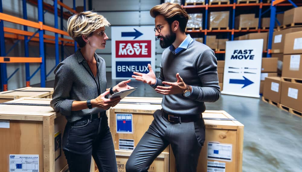 Partenariat réussi entre Fast Move Benelux et un professionnel de l'art