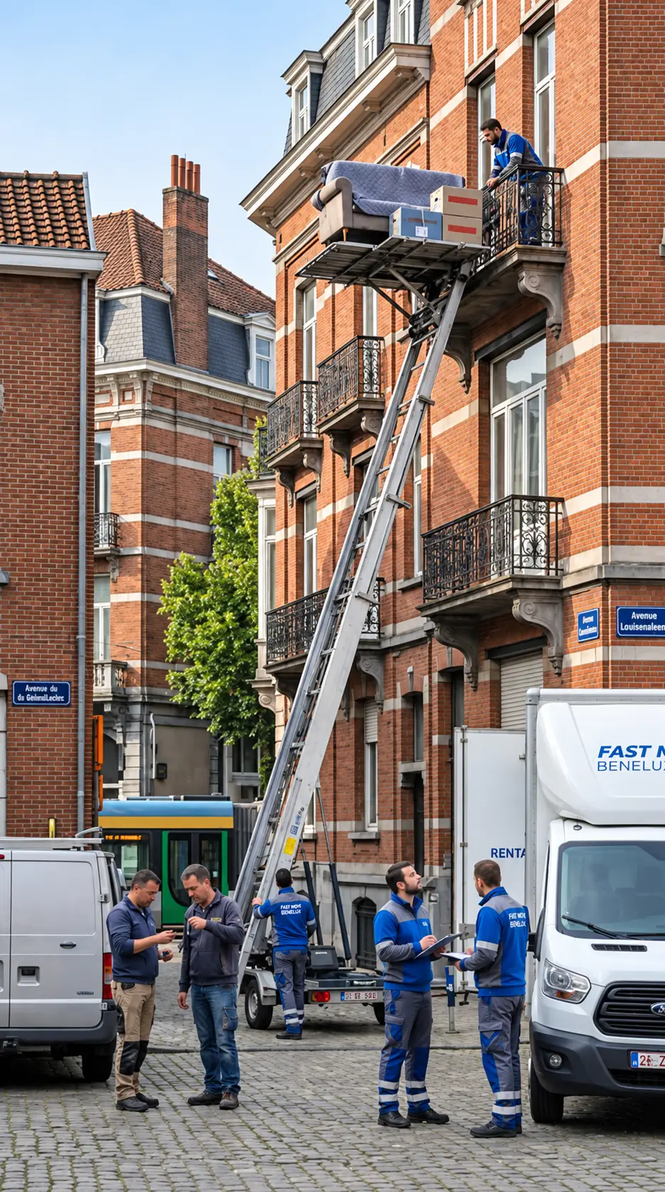 Flotte moderne de véhicules de déménagement (camions et camionnettes) disponibles à la location chez Fast Move Benelux à Bruxelles